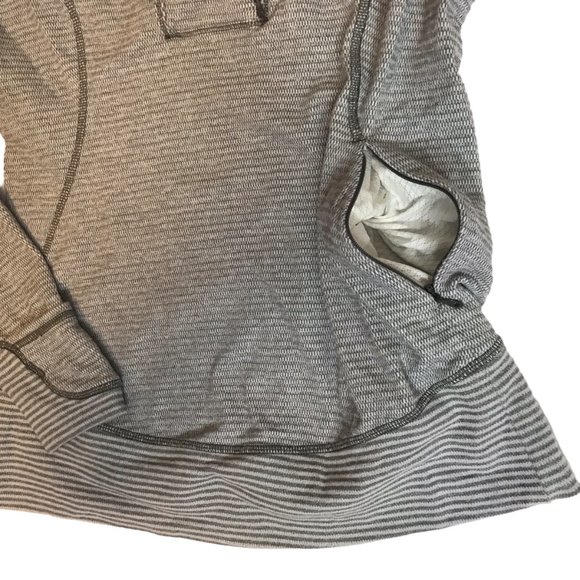 Lululemon Rulu Tonka Stripe Gray Pullover Fast Track, Size Women's 6. - Picture 8 of 14